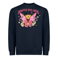 Navy brighter days ahead Heavyweight Sweatshirt - MaliasSmallBusiness