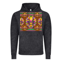 Vintage Black mardi gras sunflowers fleur, de lis glitter leopard background Vintage Hoodie - Artiststas