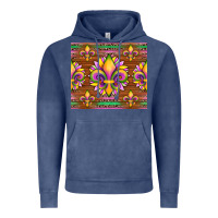 Vintage Denim mardi gras sunflowers fleur, de lis glitter leopard background Vintage Hoodie - Artiststas