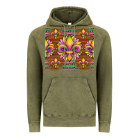 Vintage Olive mardi gras sunflowers fleur, de lis glitter leopard background Vintage Hoodie - Artiststas