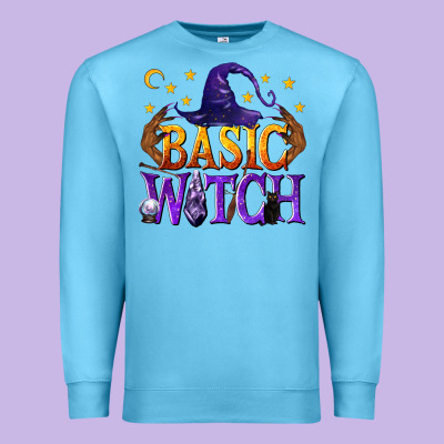 Basic Witch Premium Sweatshirt Designed By Texasbilliewilder