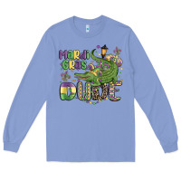 Colony Blue mardi gras dude alligator Long Sleeve Tee - MaliasSmallBusiness