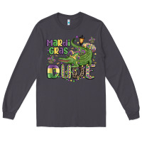 Smoke mardi gras dude alligator Long Sleeve Tee - MaliasSmallBusiness
