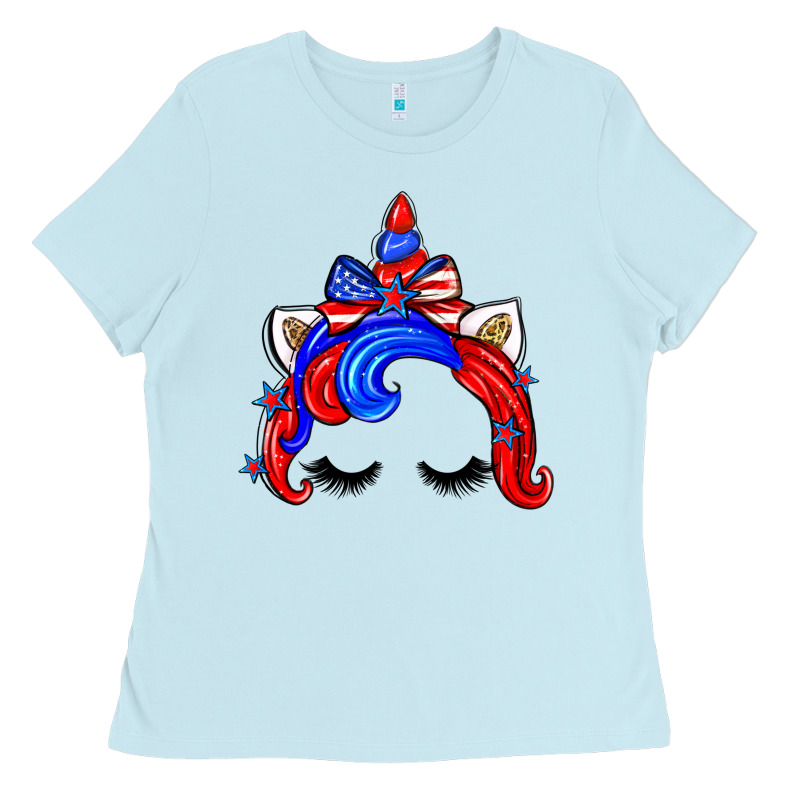 4th Of July Unicorn Ladies Tee by Zillion Design Studio | Teevron