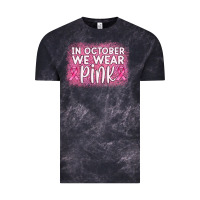 Cloud Black in october we wear pink leopard glitter Vintage Tee - AdoDesignShop