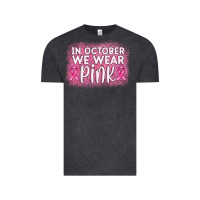 Vintage Black in october we wear pink leopard glitter Vintage Tee - AdoDesignShop