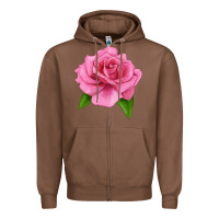 Chestnut Perfume Delight Rose Zipper Hoodie - LillyAllenDesigns
