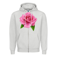 Dove Grey Perfume Delight Rose Zipper Hoodie - LillyAllenDesigns