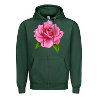 Sports Green Perfume Delight Rose Zipper Hoodie - LillyAllenDesigns