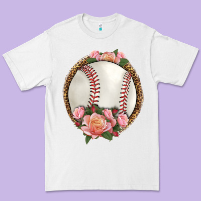 Western Baseball With Roses Premium Tee Designed By Hra Design Shop