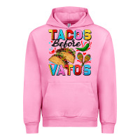 Fuchsia Pink Tacos before Vatos Valentine's Day Urban Hoodie - FaDigitalArtStudio