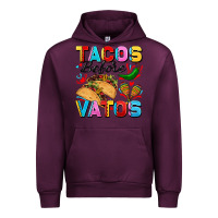 Mauve Wine Tacos before Vatos Valentine's Day Urban Hoodie - FaDigitalArtStudio