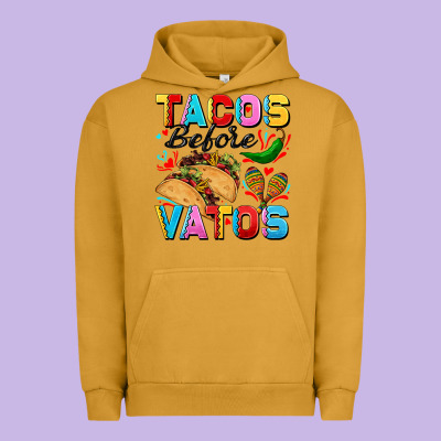 Tacos Before Vatos Valentine's Day Urban Hoodie Designed By Fadigitalartstudio
