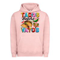 Pigment Salmon Tacos before Vatos Valentine's Day Urban Hoodie - FaDigitalArtStudio
