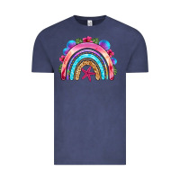 Vintage Denim summer rainbow Vintage Tee - NancyCooperArtShop