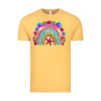 Vintage Mustard summer rainbow Vintage Tee - NancyCooperArtShop