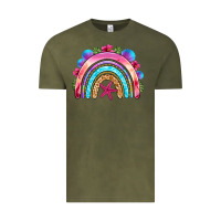 Vintage Olive summer rainbow Vintage Tee - NancyCooperArtShop