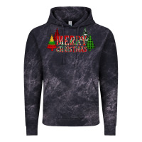 Cloud Black merry christmas glitter plaid trees Vintage Hoodie - AdoDesignShop