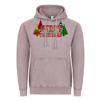 Vintage Zinc merry christmas glitter plaid trees Vintage Hoodie - AdoDesignShop