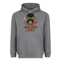 Storm American Football Mom Afro Messy Bun Heavyweight Hoodie - texasbilliewilder