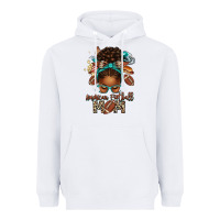 White American Football Mom Afro Messy Bun Heavyweight Hoodie - texasbilliewilder