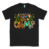 Black Born To Camp Classic Tee - CowhideDigitalArt