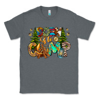 Charcoal Heather Born To Camp Classic Tee - CowhideDigitalArt