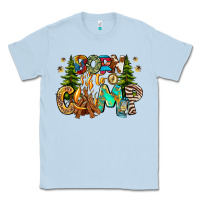 Dusty Blue Born To Camp Classic Tee - CowhideDigitalArt