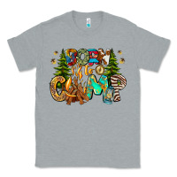 Heather Grey Born To Camp Classic Tee - CowhideDigitalArt