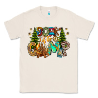 Natural Born To Camp Classic Tee - CowhideDigitalArt