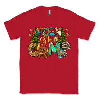Red Born To Camp Classic Tee - CowhideDigitalArt