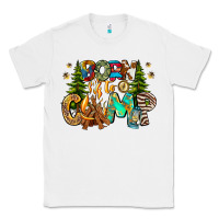 White Born To Camp Classic Tee - CowhideDigitalArt