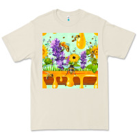Bone honeydrip bee lavender daisy sunflower seamless pa Premium Tee - FaDigitalArtStudio