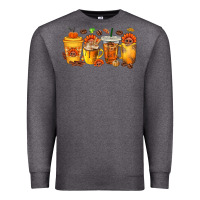 Charcoal Heather Thanksgiving Coffee Cups Premium Sweatshirt - texasbilliewilder