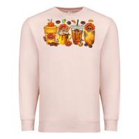 Pale Pink Thanksgiving Coffee Cups Premium Sweatshirt - texasbilliewilder
