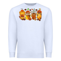 White Thanksgiving Coffee Cups Premium Sweatshirt - texasbilliewilder