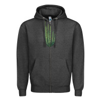 Charcoal Heather Organ Pipe Cactus Zipper Hoodie - LillyAllenDesigns