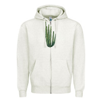 Oatmeal Heather Organ Pipe Cactus Zipper Hoodie - LillyAllenDesigns