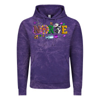 Cloud Purple mardi gras nurse leopard cowhide glitter Vintage Hoodie - Artiststas