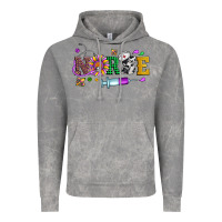 Cloud Rock mardi gras nurse leopard cowhide glitter Vintage Hoodie - Artiststas