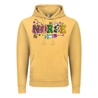 Vintage Mustard mardi gras nurse leopard cowhide glitter Vintage Hoodie - Artiststas