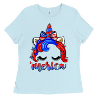 4th Of July 'merica Unicorn Ladies Tee | Teevron