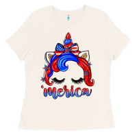 Bone 4th of july 'merica unicorn Ladies Tee - Zillion Design Studio