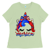 Matcha 4th of july 'merica unicorn Ladies Tee - Zillion Design Studio