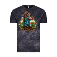 Cloud Black western boots and hat cactus leopard serape pattern Vintage Tee - BarkalooDesign