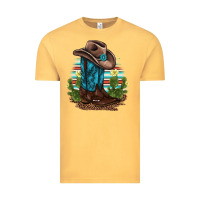 Vintage Mustard western boots and hat cactus leopard serape pattern Vintage Tee - BarkalooDesign