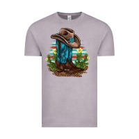 Vintage Zinc western boots and hat cactus leopard serape pattern Vintage Tee - BarkalooDesign
