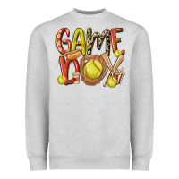 Heather Grey game day softball Heavyweight Sweatshirt - MaliasSmallBusiness
