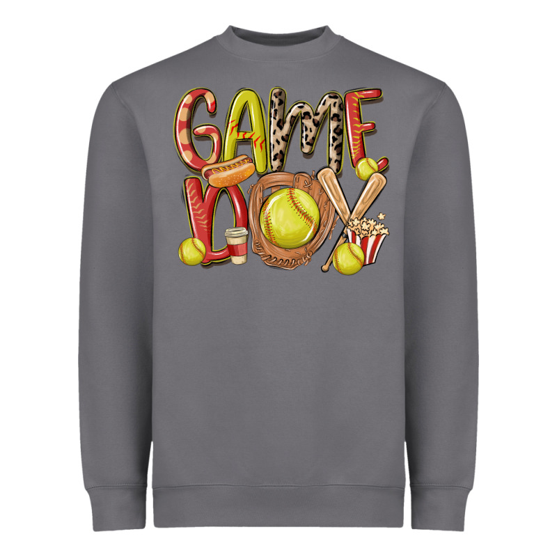 Game Day Softball Heavyweight Sweatshirt by MaliasSmallBusiness | Teevron