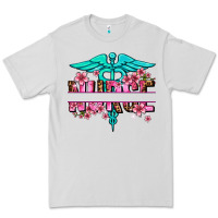 Dove Grey floral nurse preview Premium Tee - AdoDesignShop